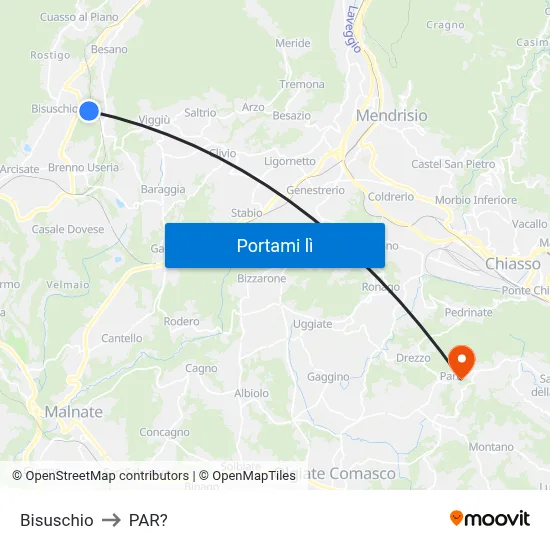 Bisuschio to PAR? map