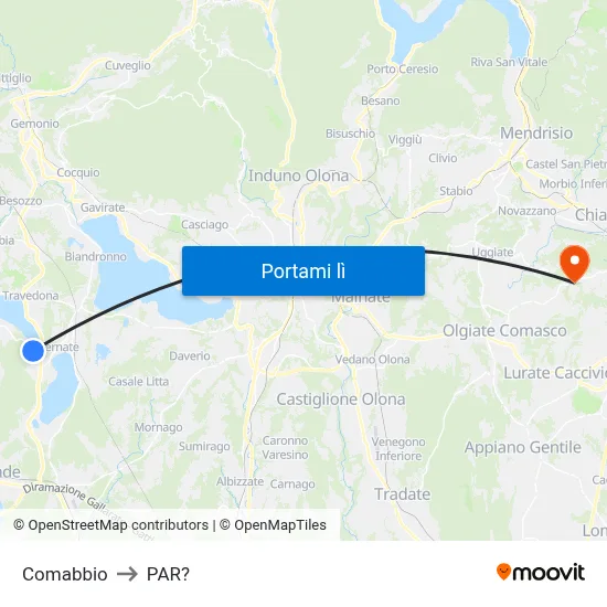 Comabbio to PAR? map