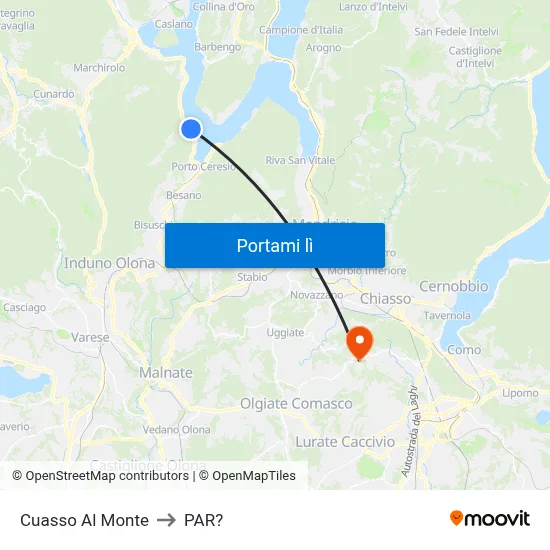 Cuasso Al Monte to PAR? map