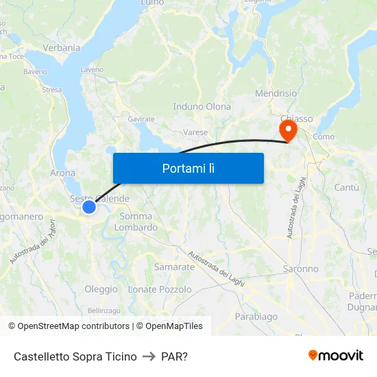 Castelletto Sopra Ticino to PAR? map