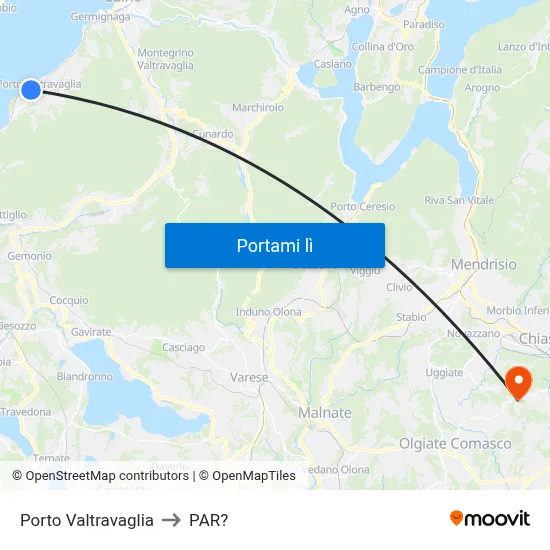 Porto Valtravaglia to PAR? map