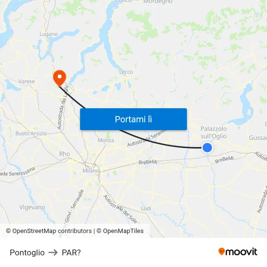 Pontoglio to PAR? map