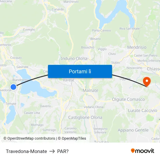 Travedona-Monate to PAR? map