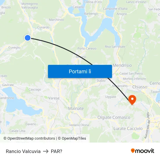 Rancio Valcuvia to PAR? map