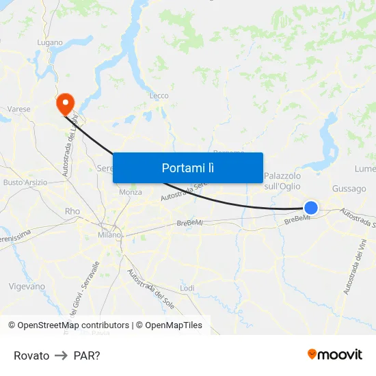 Rovato to PAR? map