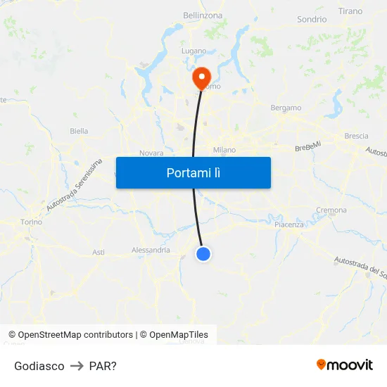Godiasco to PAR? map