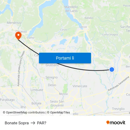 Bonate Sopra to PAR? map