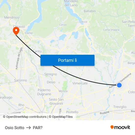 Osio Sotto to PAR? map