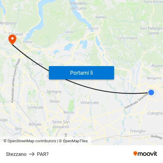 Stezzano to PAR? map