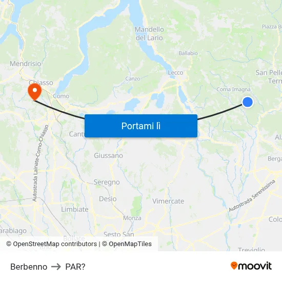 Berbenno to PAR? map