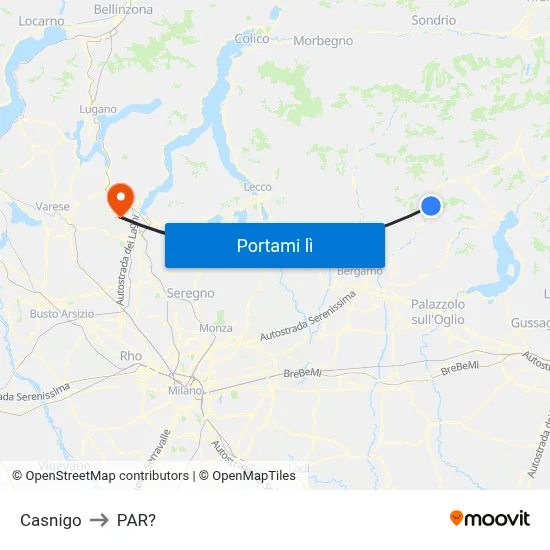 Casnigo to PAR? map