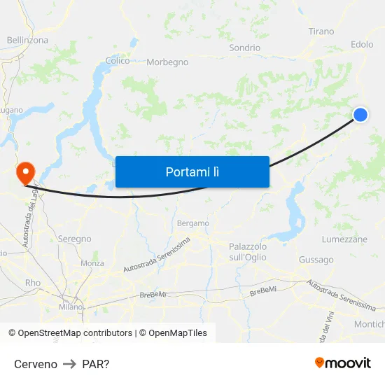 Cerveno to PAR? map