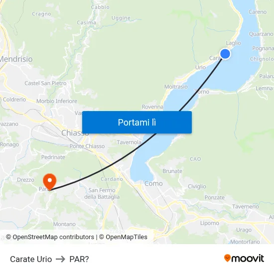 Carate Urio to PAR? map