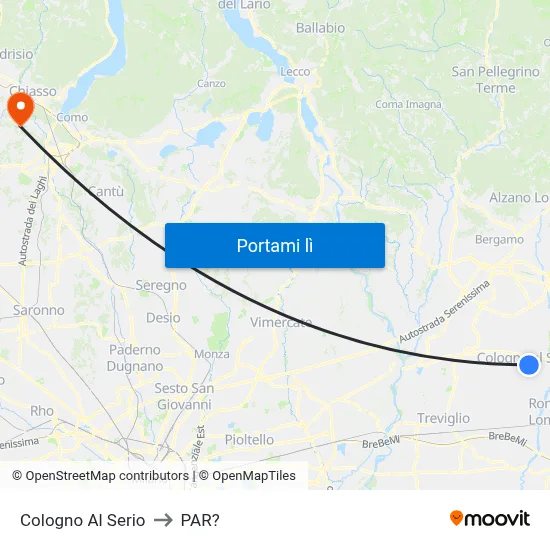 Cologno Al Serio to PAR? map