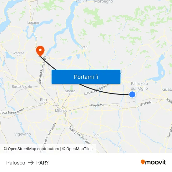 Palosco to PAR? map