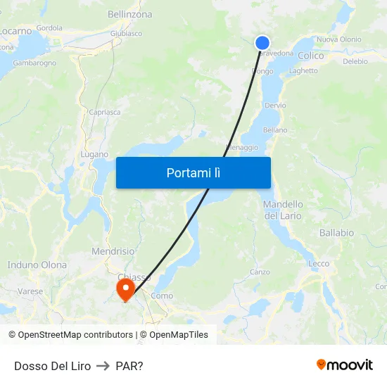 Dosso Del Liro to PAR? map
