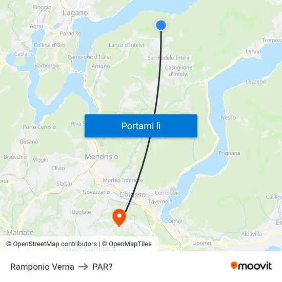 Ramponio Verna to PAR? map