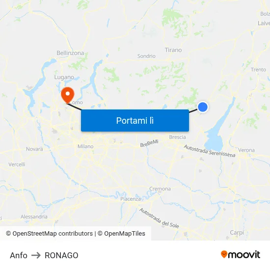 Anfo to RONAGO map