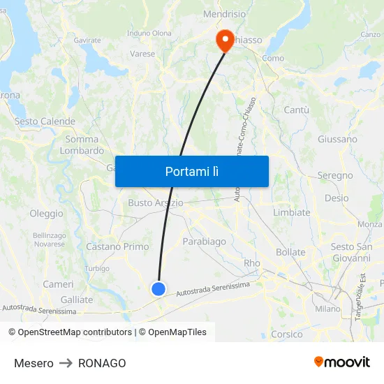 Mesero to RONAGO map