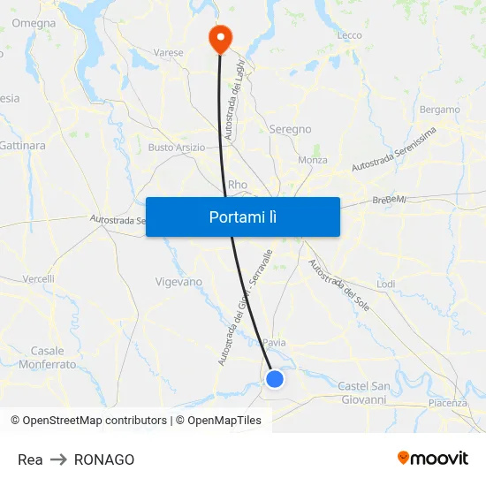 Rea to RONAGO map