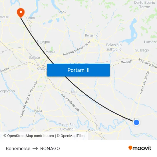 Bonemerse to RONAGO map