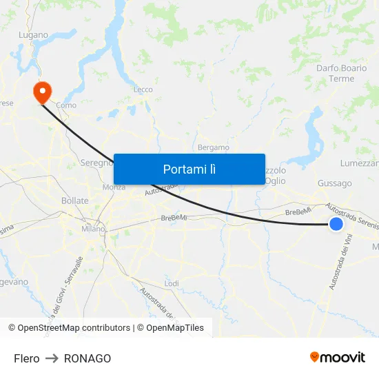Flero to RONAGO map