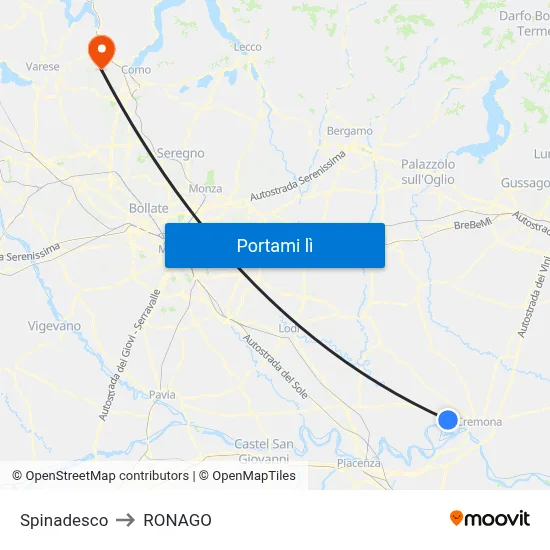 Spinadesco to RONAGO map