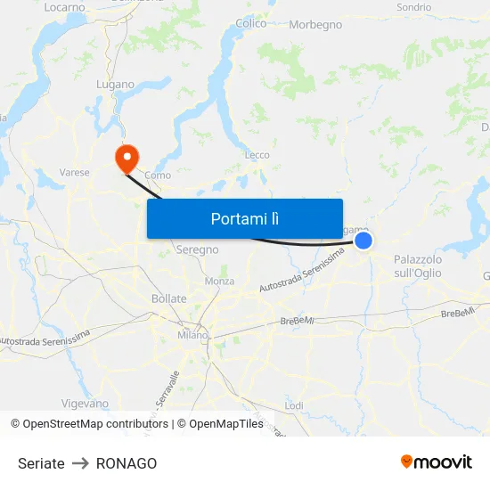 Seriate to RONAGO map