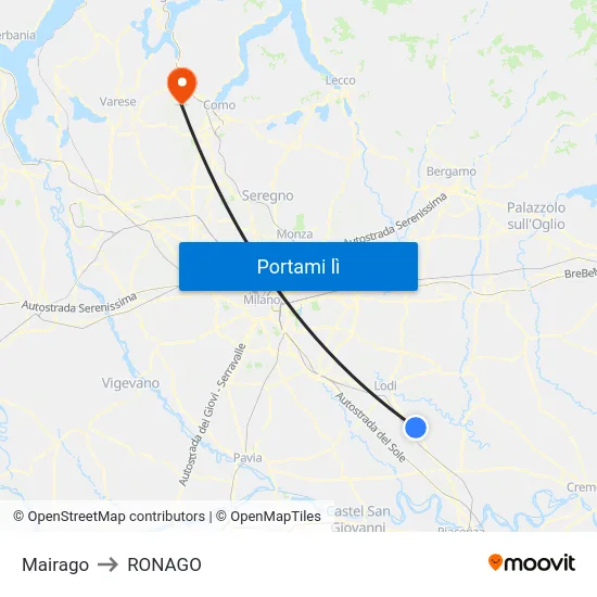 Mairago to RONAGO map