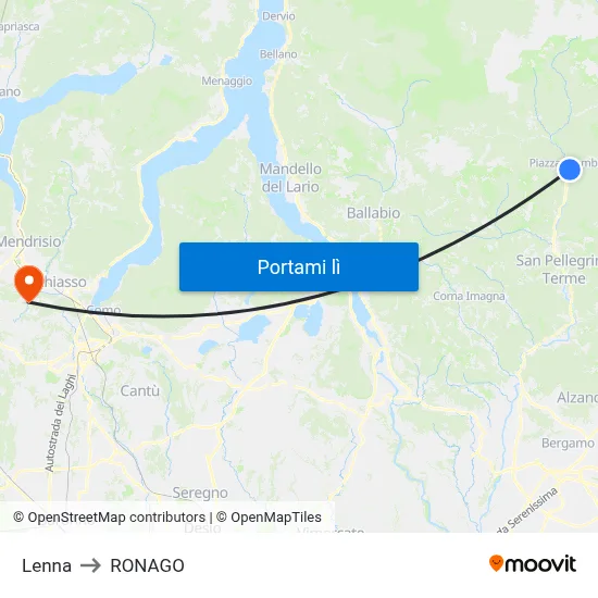 Lenna to RONAGO map