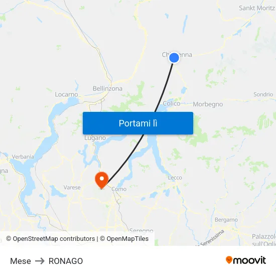 Mese to RONAGO map
