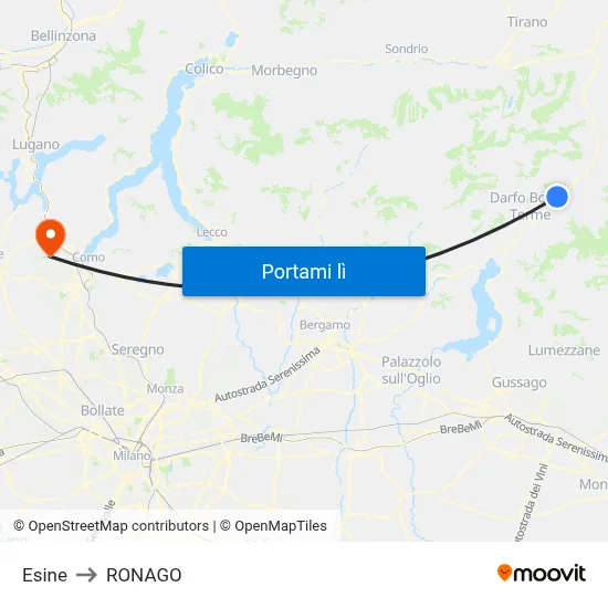 Esine to RONAGO map