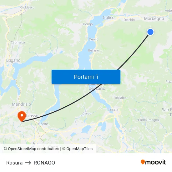 Rasura to RONAGO map