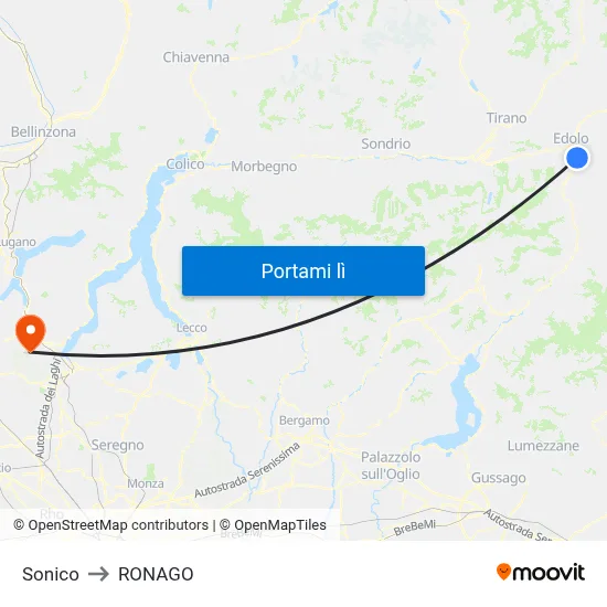 Sonico to RONAGO map
