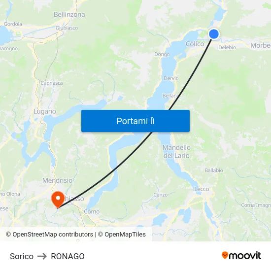 Sorico to RONAGO map