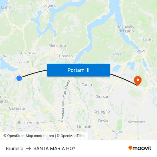 Brunello to SANTA MARIA HO? map
