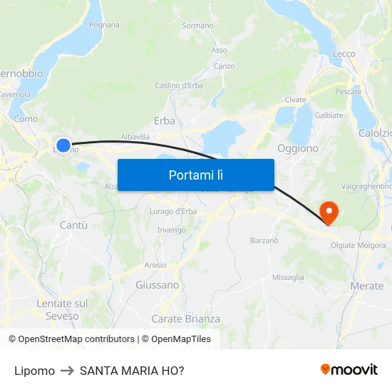 Lipomo to SANTA MARIA HO? map