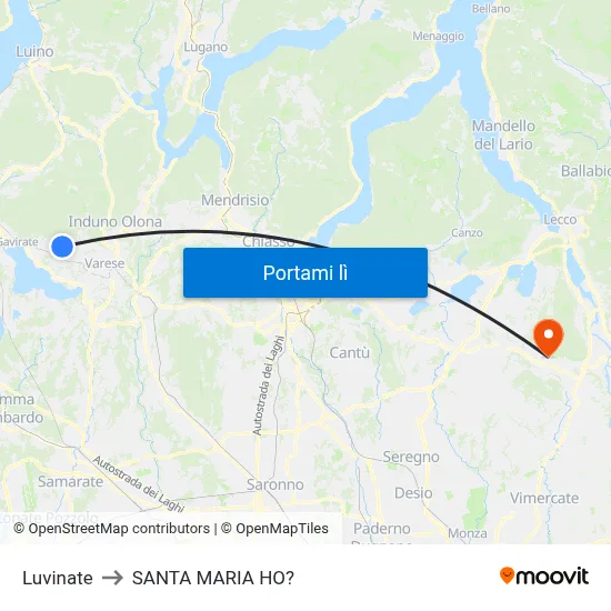 Luvinate to SANTA MARIA HO? map