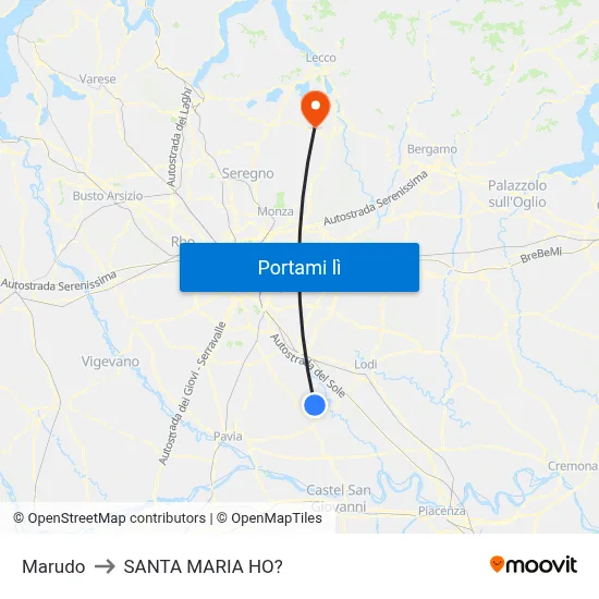 Marudo to SANTA MARIA HO? map