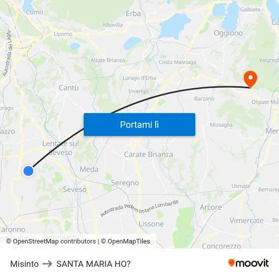 Misinto to SANTA MARIA HO? map