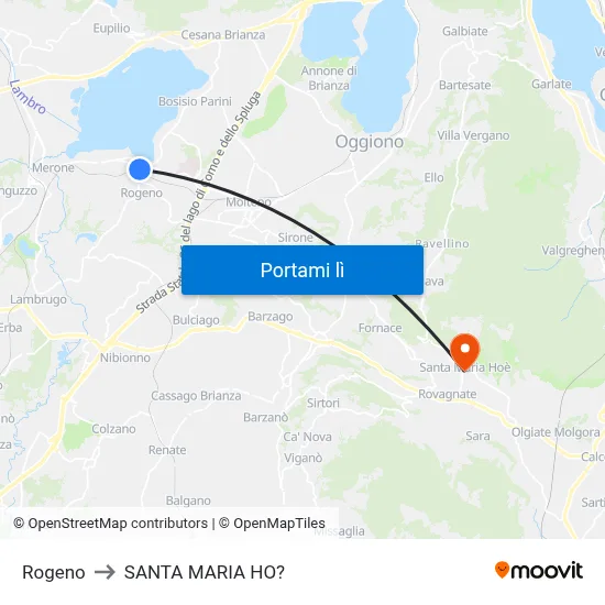 Rogeno to SANTA MARIA HO? map