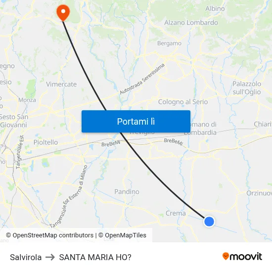 Salvirola to SANTA MARIA HO? map
