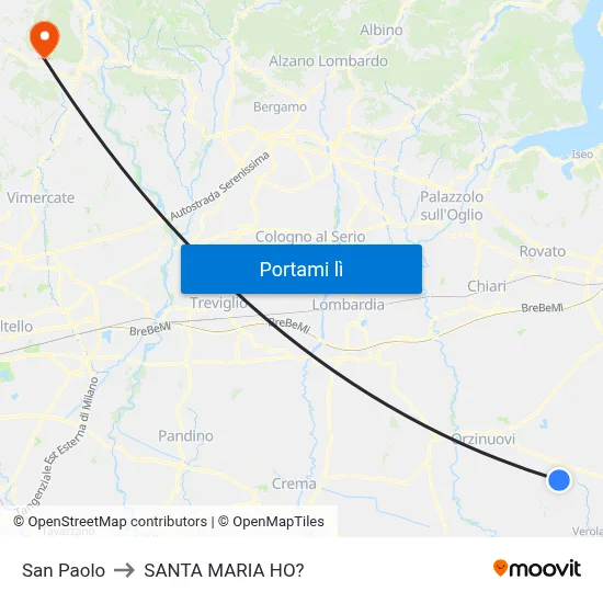 San Paolo to SANTA MARIA HO? map