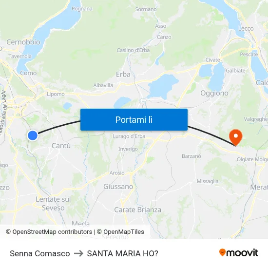 Senna Comasco to SANTA MARIA HO? map