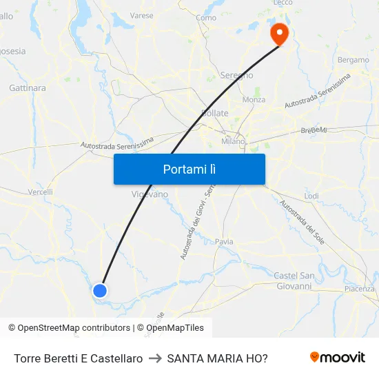 Torre Beretti E Castellaro to SANTA MARIA HO? map