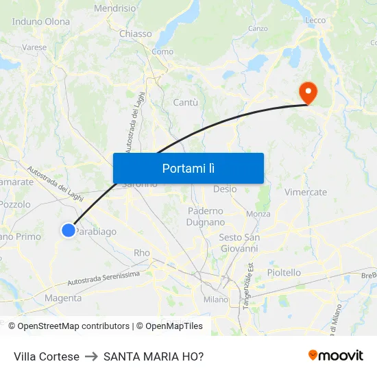 Villa Cortese to SANTA MARIA HO? map