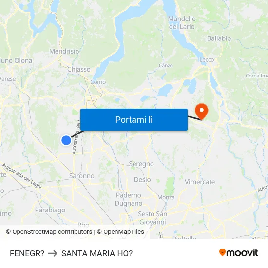 FENEGR? to SANTA MARIA HO? map