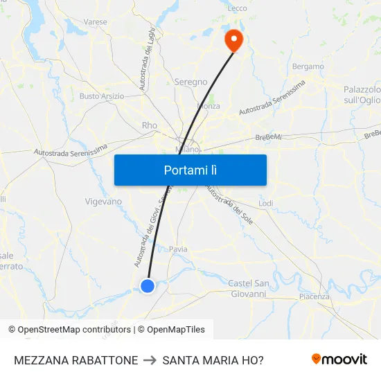MEZZANA RABATTONE to SANTA MARIA HO? map