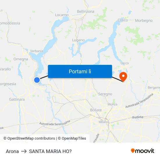 Arona to SANTA MARIA HO? map