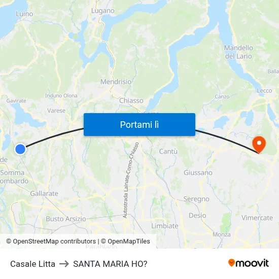 Casale Litta to SANTA MARIA HO? map